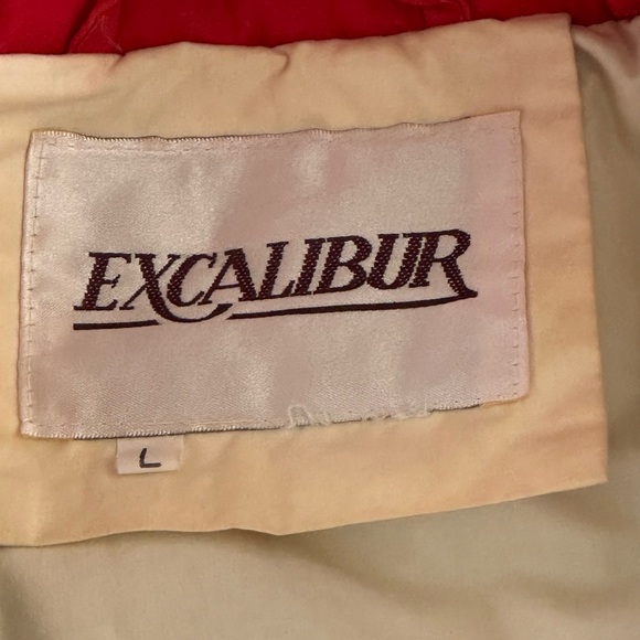 Vintage Excalibur Men’s Puff Jacket Red Size Large - Picture 15 of 16